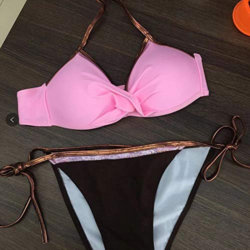 riou Conjuntos de Bikinis para Mujer 2021 Push Up Bikini Traje de baño de Tanga de Cintura Baja Dos Piezas Adecuado Viajes Playa