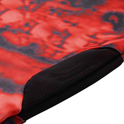 riou Pantalones Deportivos Leggings Mujer Retro con Corbata Punk Desgastada y Rockero Gótico para Running Training Fitness Estiramiento Pantalón Deportivo