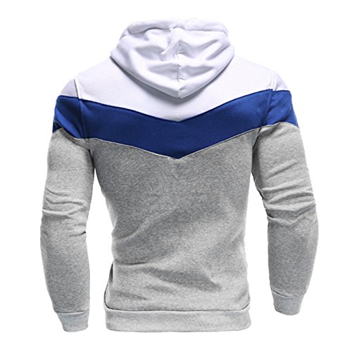 riou Sudadera con Capucha para Hombre Otoño Casual Color Sólido Camiseta de Manga Larga Chaqueta Hoodie Abrigo