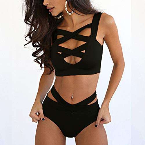 RISTHY Bikinis Mujer Traje de baño Atractivo Conjunto de Bikinis con Dos Piezas Bikini Mujer 2019, Mujer Push-Up Bikini Acolchado Bra Traje de baño Tops y Braguitas