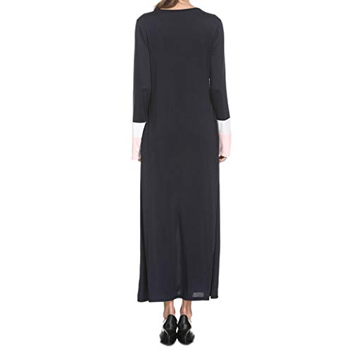 RISTHY Musulmana Vestidos Largos Maxi Vestido Suelta Empalme Musulmán Abaya Dubai Turquia de Verano Islámica Árabe Kaftan Dubai para Las Mujeres Ropa Vestidos Elegante Talla Grande