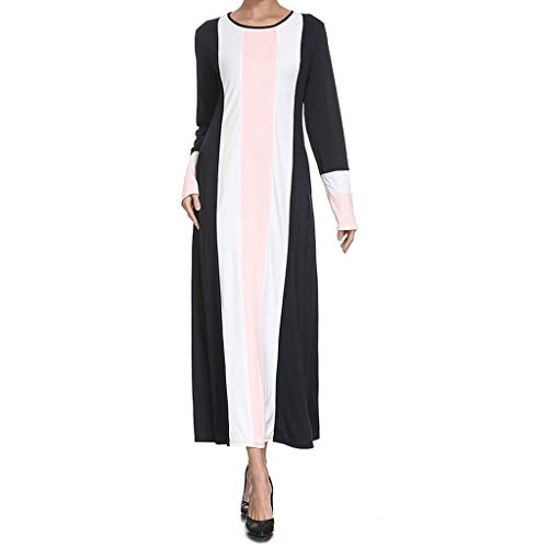 RISTHY Musulmana Vestidos Largos Maxi Vestido Suelta Empalme Musulmán Abaya Dubai Turquia de Verano Islámica Árabe Kaftan Dubai para Las Mujeres Ropa Vestidos Elegante Talla Grande