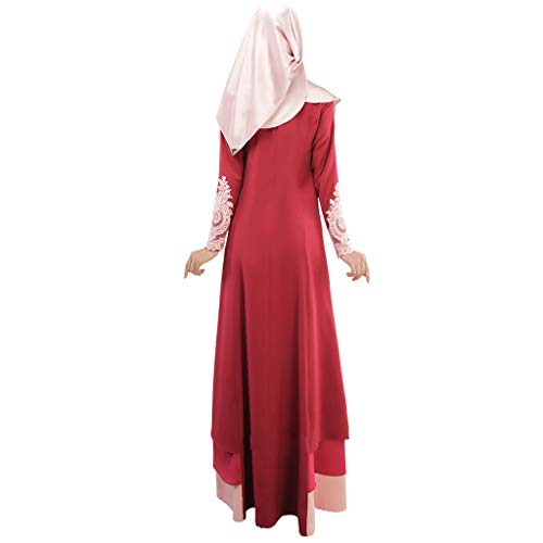 RISTHY Musulmana Vestidos Largos Suelta Color Empalme Musulmán Abaya Dubai Turquia de Invierno Maxi Vestido Islámica Árabe Kaftan Dubai para Las Mujeres Ropa Vestidos de Rayón