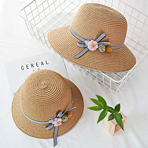 RISTHY Sombrero de Paja Sombrero de Sol Plegable Gorro de Pescador Gorro Al Aire Libre Visera Panamá con Protección Solar Verano Playa Vacaciones Fiesta para Mujer