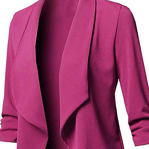 RISTHY Trajes Chaqueta Mujer Blazer Mangas Largas Primavera Invierno Abrigo Color Sólido Cardigan de Oficina Casual Traje de Chaqueta Negocio Tallas Grandes Blusa Tops