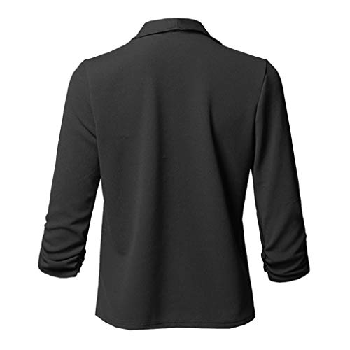 RISTHY Trajes Chaqueta Mujer Blazer Mangas Largas Primavera Invierno Abrigo Color Sólido Cardigan de Oficina Casual Traje de Chaqueta Negocio Tallas Grandes Blusa Tops