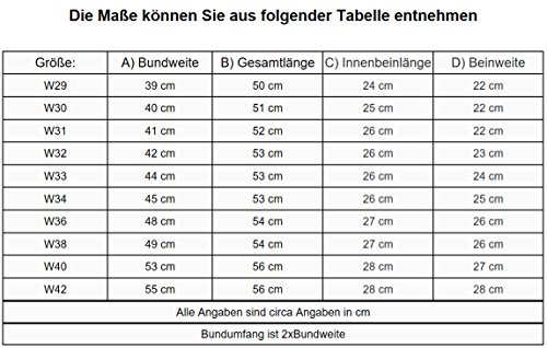 Rock Creek Pantalones vaqueros cortos para hombre, estilo vaquero, elástico, para verano, regular, Slim M23 Color azul. 29W