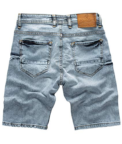 Rock Creek Pantalones vaqueros cortos para hombre, estilo vaquero, elástico, para verano, regular, Slim M23 Color azul. 29W