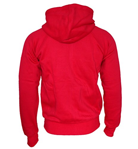 ROCK-IT Apparel® Chaqueta con Capucha Slim FIT Chaqueta Sudadera con Capucha de la Cremallera Pesada Trabajador con Capucha Hombre Color Rojo Original de Rock-IT 3X-Large
