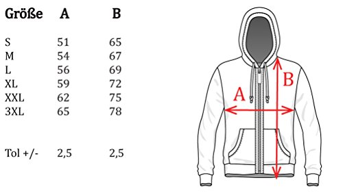 ROCK-IT Apparel® Chaqueta con Capucha Slim FIT Chaqueta Sudadera con Capucha de la Cremallera Pesada Trabajador con Capucha Hombre Color Rojo Original de Rock-IT 3X-Large