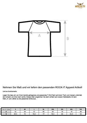 ROCK-IT Apparel® Hombres Negro Logo Camuflaje Raglan Camiseta de Manga Corta Cuello Redondo 100% Algodón Tallas S-5XL Color Camuflaje Oscuro L