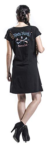 Rock Rebel by EMP Living Legend Mujer Vestido Corto Negro 4XL, 100% algodón, Vintage, Cut-Outs