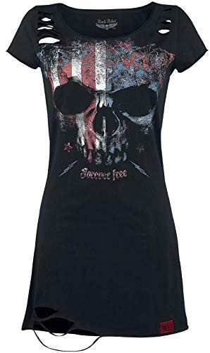 Rock Rebel by EMP Living Legend Mujer Vestido Corto Negro 4XL, 100% algodón, Vintage, Cut-Outs