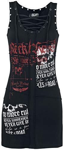 Rock Rebel by EMP Stay A Little Longer Mujer Vestido Corto Negro 5XL