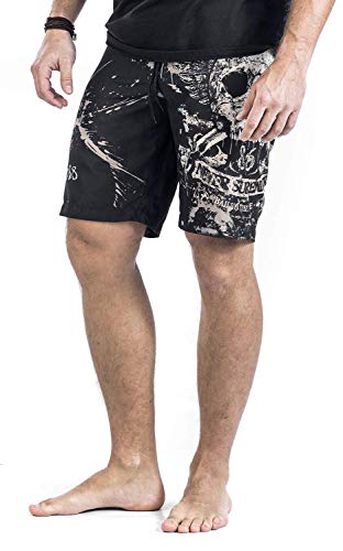 Rock Rebel by EMP Swimming Time Hombre Bañador Negro L, 100% poliéster, Tunnelzug