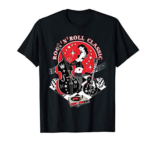 Rockabilly Hombre Mujer Rockera Ropa Rock and Roll Pinup Camiseta