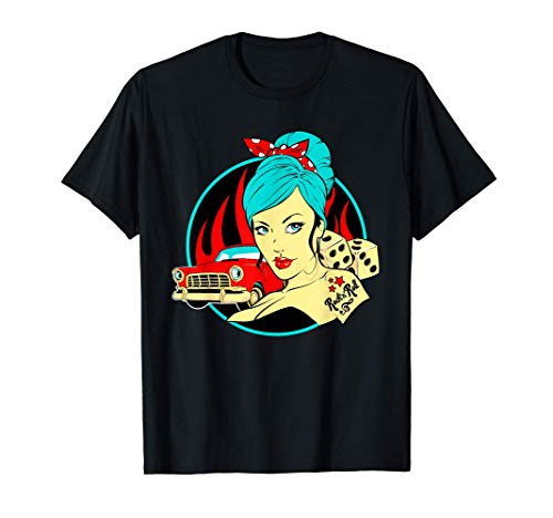 Rockabilly Hombre Mujer Rockera Ropa Rock and Roll Pinup Camiseta