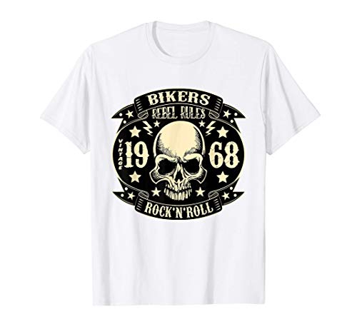 Rockabilly Hombre Mujer Ropa Calaveras Rock and Roll Moteros Camiseta