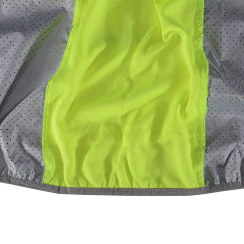 ROCKBROS Chaleco Reflectante para Ciclismo Transpirable Corto Resistente al Viento Cortavientos Alta Visivilidad para Running Deportes al Aire Libre para Hombre y Mujer