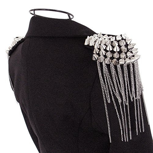 Rocknnail Par Punk Remaches Charreteras Divisa Alliage Plata