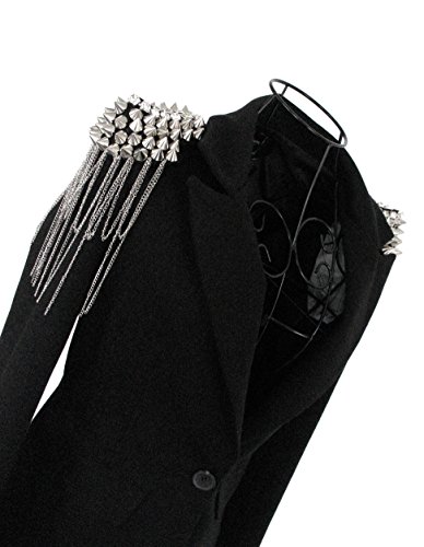 Rocknnail Par Punk Remaches Charreteras Divisa Alliage Plata