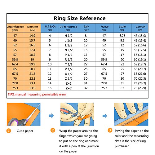 ROMQUEEN JOYERÍA 2 Piezas Anillo de 6MM Alianzas 9 Kilates Oro Blanco Anillos Compromiso Oro Blanco Mujer Anillo Mujer/Hombre de Tricolor(la Talla Mujer:17 & Hombre:27)
