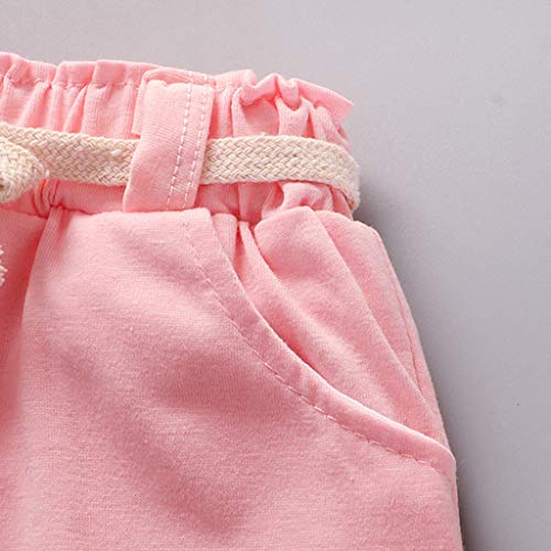 Ropa Bebe Niña Verano Fossen - 2PC/Conjuntos Dibujos Animados Camiseta sin Mangas + Pantalones Cortos de Arco - para Recien Nacido 0 a 24 Meses