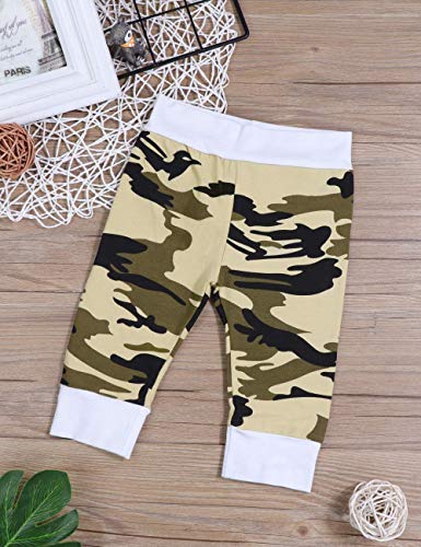 Ropa de bebé recién Nacido Nuevo en Equipo 3 Piezas Trajes Sombrero de Mameluco Otoño Invierno Conjunto de Pantalones de Camuflaje