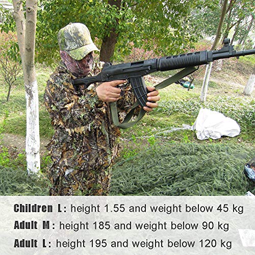Ropa De Camuflaje De Caza, Ghillie Suit Camuflaje, Ropa Caza Hombre Camuflaje, Traje Camuflaje Francotirador Airsoft Sniper Fotografia Naturaleza Chaqueta Y Pantalones (niño, Talla única)