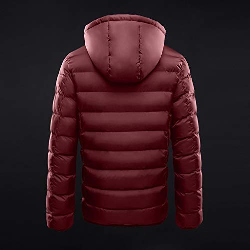 Ropa de Nieve y Lluvia para Hombres Camuflaje Informal Estampado Grueso de Invierno y Cremallera de Invierno con Capucha cálida y sólida Abrigo de Manga Larga Ropa de Abrigo Tops Tejido