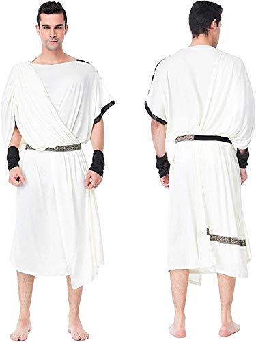 Ropa Erótica Lencería Erótica Ropa De rol Masculina De Halloween Edad Media árabe Amantes De La Antigua Roma Vestido Blanco Femenino,Male-XL