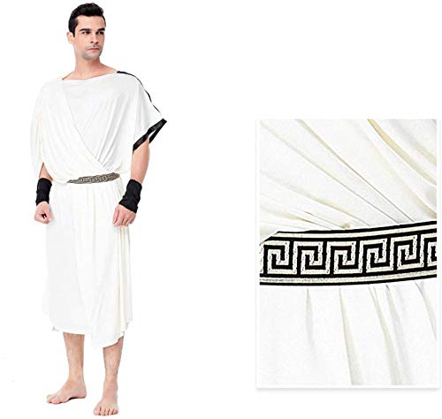 Ropa Erótica Lencería Erótica Ropa De rol Masculina De Halloween Edad Media árabe Amantes De La Antigua Roma Vestido Blanco Femenino,Male-XL