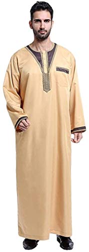 Ropa Étnica Hombre Musulmanes Árabe Arabia Túnica Modernas Casual Islámica Kaftanarabism Camisa De Manga Larga De La Camisa Adelgazan La Capa Pantalones Tradicional