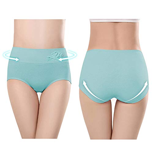 Ropa Interior de Mujer Bragas de Mujer Cintura Media Hipster Algodón Suave Sin Costura Calzoncillos completos Color sólido Estilo básico Calzoncillos Transpirables 7pack