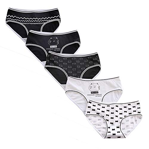 RosaObsta Bragas Bikini Transpirables Braguitas Algodón Suave para niñas Adolescentes Lencerias Hipster