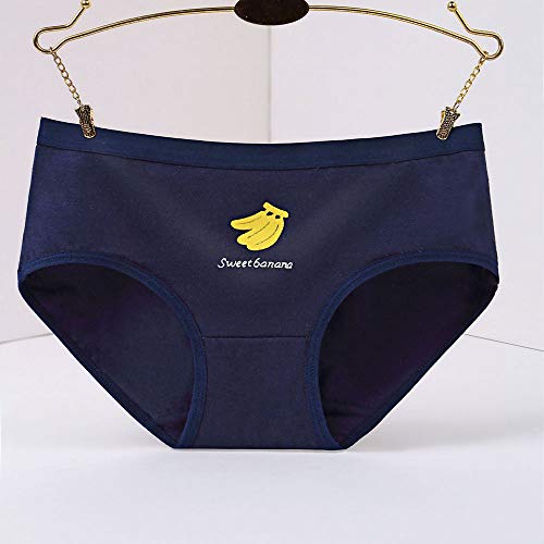 RosaObsta Ropa Interior Algodón Suave Confort para Niñas Bragas de Estiramiento Calzoncillos Braguitas Hipster Bikini Plátano Patrón 14-16 años