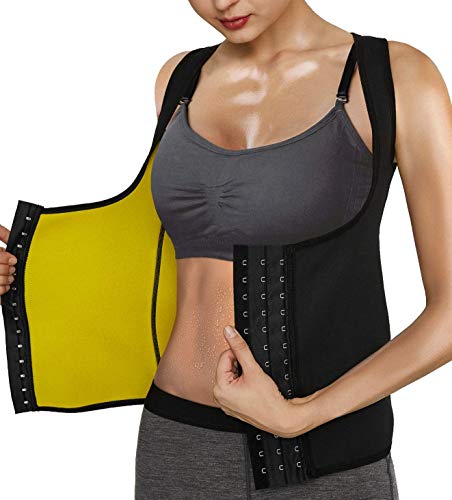 Roseate Faja Reductora Mujer Camisetas Sauna Chaleco Neopreno de Sudoración para Deporte Forma de Cuerpo y Sudor Caliente Cierre de Gancho M
