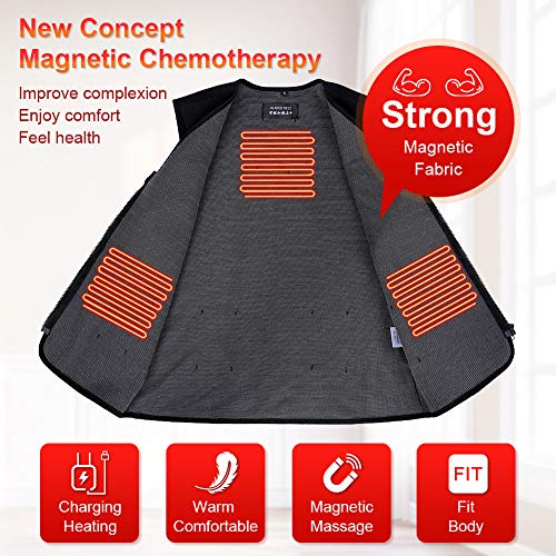 Rotekt Chaleco Térmico Eléctrico Chaleco De Calentamiento Ropa Calentada con Batería USB para Senderismo Al Aire Libre Esquí Al Aire Libre Esquí Pesca Unisex (M)