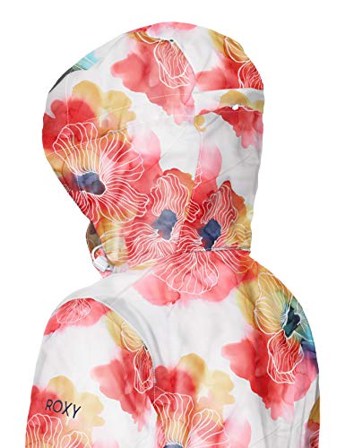 Roxy Jet Ski - Chaqueta Para Nieve Para Chicas Chaqueta Para Nieve, Mujer, bright white aquarel flowers, S