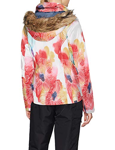 Roxy Jet Ski - Chaqueta Para Nieve Para Chicas Chaqueta Para Nieve, Mujer, bright white aquarel flowers, S