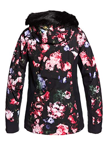 Roxy Jet Ski Premium-Chaqueta para Nieve para Mujer, True Black Blooming Party, M