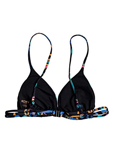 Roxy Lahaina Bay - Top De Bikini Tiki Triangular para Mujer Conjunto De Bikini Tiki Tri, Mujer, Anthracite Tropicoco S, S