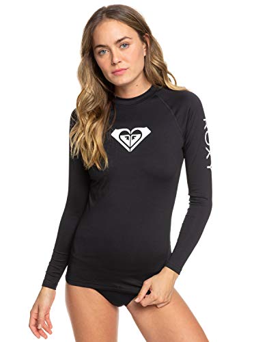 Roxy Whole Hearted - Licra De Manga Larga con Protección Solar UPF 50 para Mujer Licra De Manga Larga con Protección Solar UPF 50 para Mujer, Mujer, Anthracite, XL