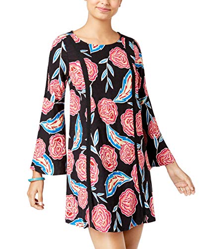 Roxy Women's East Coast Dreamer Long Sleeve Dress 2, Anthracite Mexican Roses, XL