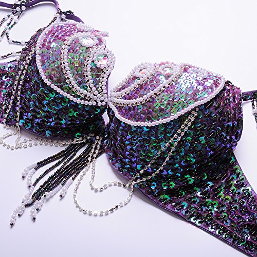 ROYAL SMEELA Disfraz de Danza del Vientre para Mujer Conjuntos de Sujetador y cinturón de Baile Profesional Carnival Sexy Fancy Traje de Baile