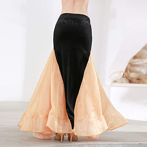 ROYAL SMEELA Falda de Sirena Faldas de Danza del Vientre para Mujer Terciopelo Retro Malla Falda Larga Vestido de Baile Flamenco Carnaval Falda Swing Grande Elegante Faldas largas