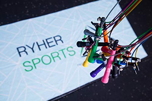 Ryher Cuerda para Saltar Kit - Comba Crossfit, Fitness y Ejercicio (Negro)