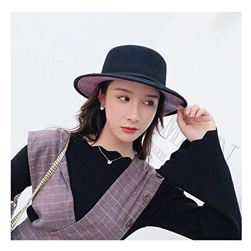 RZL Domo Sombreros, Gorros de Mujer Gorros de Mujer, 2018 Mujer Otoño Invierno Sombreros Sombreros Brim Volver Color Patchwork Sombreros de Copa Planos