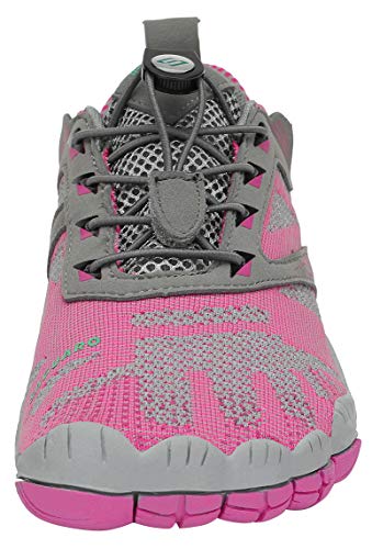 SAGUARO Mujer Barefoot Zapatillas de Trail Running Escarpines de Deportes Acuaticos Transpirable Calzado Minimalista para Fitness Entrenamiento Gimnasio, Rosa 40 EU