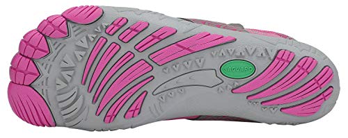 SAGUARO Mujer Barefoot Zapatillas de Trail Running Escarpines de Deportes Acuaticos Transpirable Calzado Minimalista para Fitness Entrenamiento Gimnasio, Rosa 40 EU
